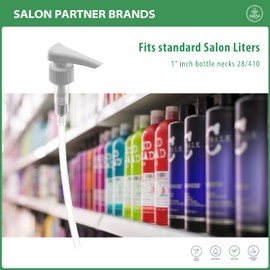 Bar5F 2 Pack White 1 Liter Pump Dispenser for Shampoo, Lotion, Soap, Conditioner Long Lasting Bottle Pump Fits 16 to 33.8 Oz Pump Bottle