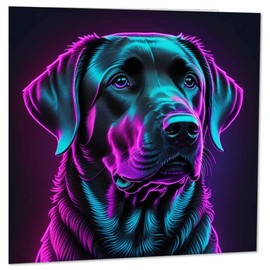 Black Labrador Dog Greeting Card Labrador Birthday Card - 145 x 145mm Square