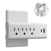 Surge Protector Outlet Extender Wall Tap Adapter, 3 AC Multi-Outlet