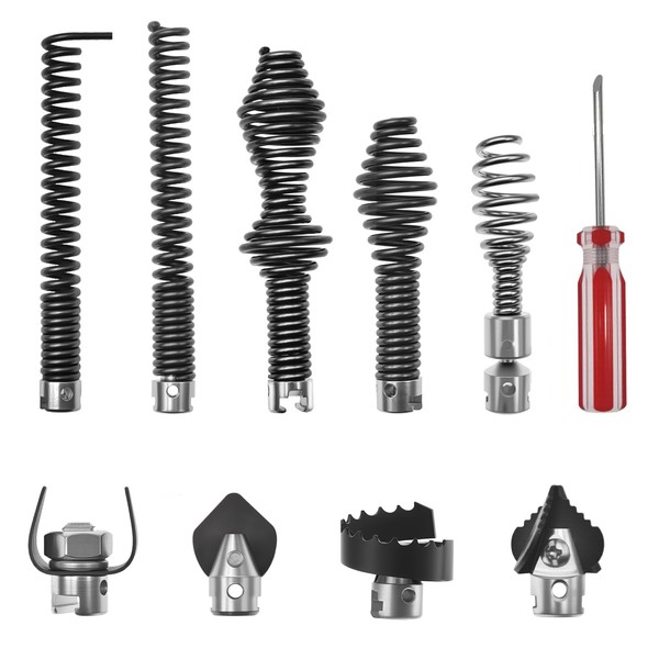 10-Piece Drain Cleaning Kit, Drain Cable Cutter Kit for 5/8""