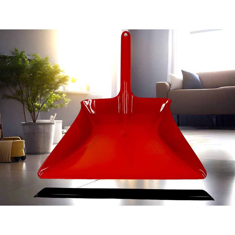 MAAJ Dustpan / Sweeper Shovel Red Metal with Rubber Lip