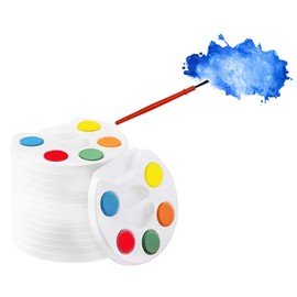 Mini Watercolor Paint Set For Kids and Toddlers, 5 Color Tray with Paint Brush Included, Birthday Party, Events and Gatherings (12-Pack)