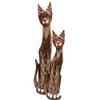 Stoneage Arts Assorted Wooden Cats with Varying Patterns (Tribal Pattern,