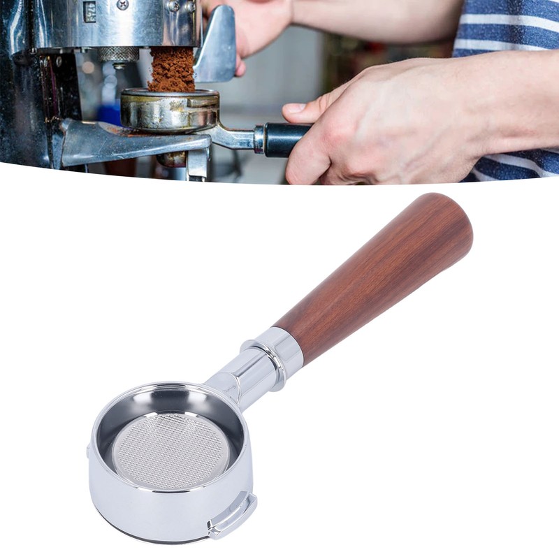 58mm Coffee Portafilter Aluminum Alloy 2 Ears Bottomless Portafilter Handle