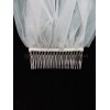"Handmade" 2T White Elbow Scalloped Beaded Edge Bridal Wedding Veil