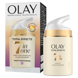 Olay Total Effects 7-in-1 Anti-Ageing Night Cream - Moisturising Face Cream with Niacinamide & Vitamin C - Fights 7 Signs of Skin Aging for Visibly Younger Skin - 50 ml