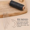 Ftyiwu Black Waxed Thread 32 Yards, Leather Sewing Waxed Thread