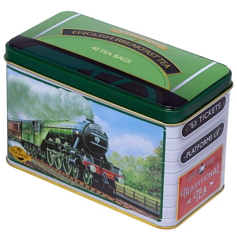 New English Teas Flying Scotsman Tea Caddy with 40 English