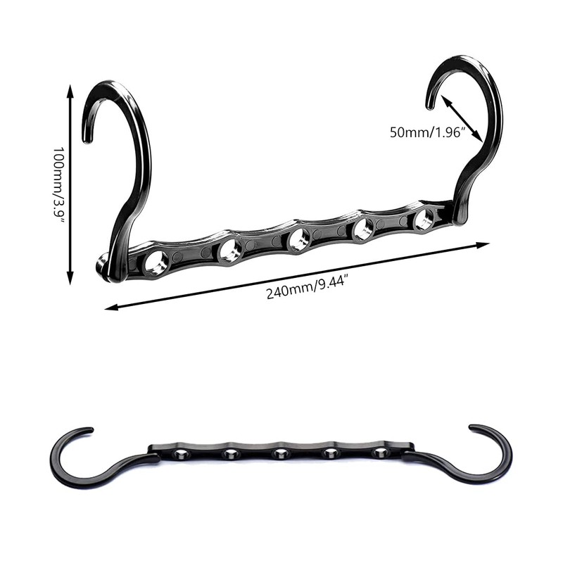 Ncheli Pack of 4 5-in-1 Clothes Hangers, Space-Saving, Rotating Magic