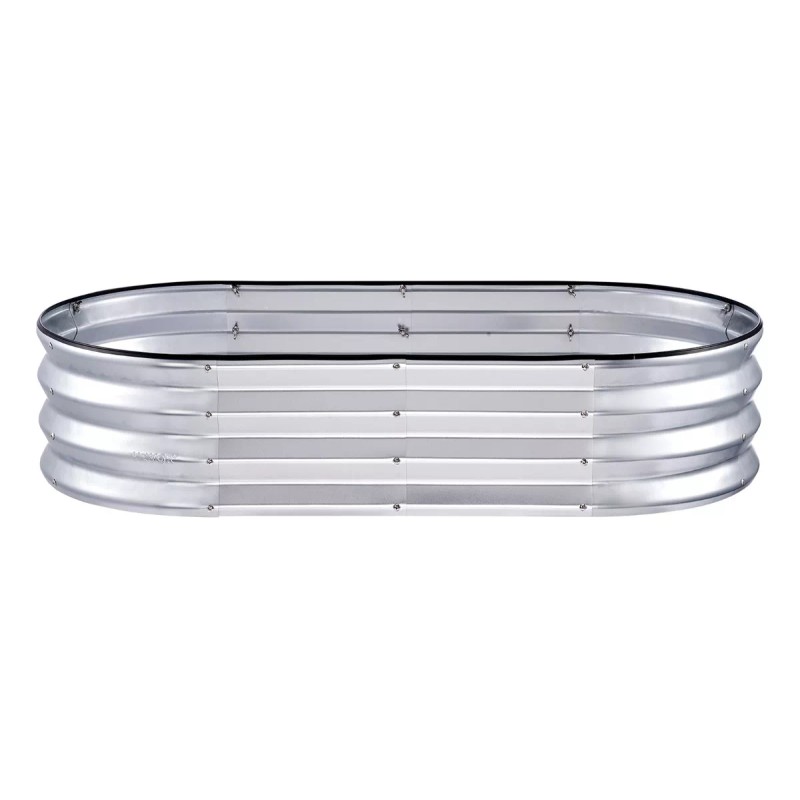 Vevor Cama De Jardín Elevada De Metal 48x24x11 Pulga Plata