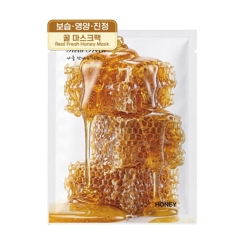 메디올가 리얼프레쉬 마스크팩 허니 고보습 영양 진정 마스크 팩, 10개입,