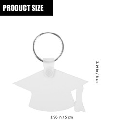LOGOFUN 22pcs Graduation Sublimation Blank Keychain 2024 Graduation Sublimation Keyring Graduation Heat Transfer Keychain for Present Making