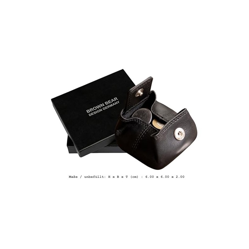 Brown Bear Small Leather Coin Purse I BB 9095, 011