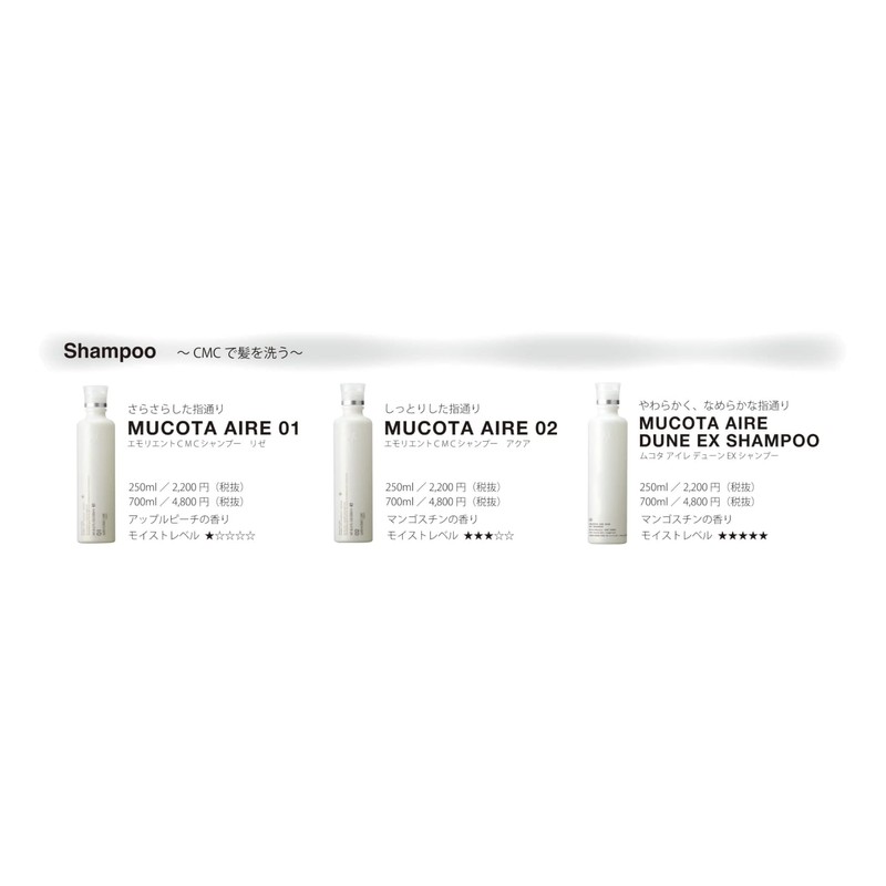 promille MUCOTA Aire 02 Emollient CMC Shampoo, Aqua 23.7 fl