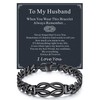 Richsteel Husband’s Infinity Knot Bracelet – 316L Cuban Chain, Hypoallergenic