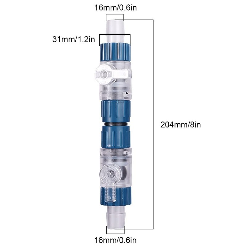 MiOYOOW Aquarium Hose Valve, Fish Tank Hose Connector, Fishbowl Water