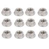 TOP-VIGOR 12Pcs M8 x 1mm Fine Thread Flange Nuts, 304