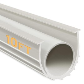DGSL Garage Door Seals Bottom Rubber，Weather Stripping Sealing Strip Replacement,Universal Weatherproof Threshold Buffering (White, 10 Ft,)