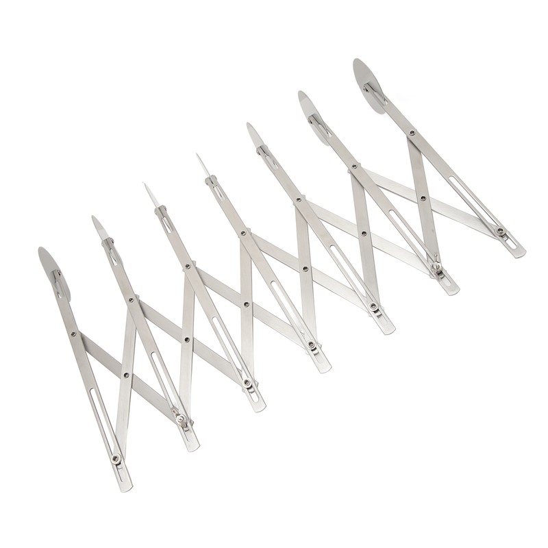 7 Wheel Pastry Cutter Roller Stainless Steel Multifunction Adjustable Width