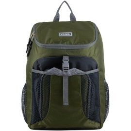 FUEL Top Loader Lunch Backpack Set Water Resistant Backpack Bookbag Bag Soft Reusable Insulated Cooler Box Thermal Travel Office Bag, Army Green