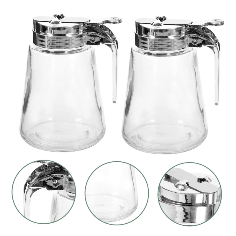 CIYODO 2pcs Condiment Dispenser Leak Sugar Dispenser Multi-Functional for Honey