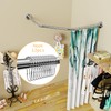 Sikaiqi Stretchable 304 Stainless Diamond Shaped Bathroom Bathtub Corner Shower
