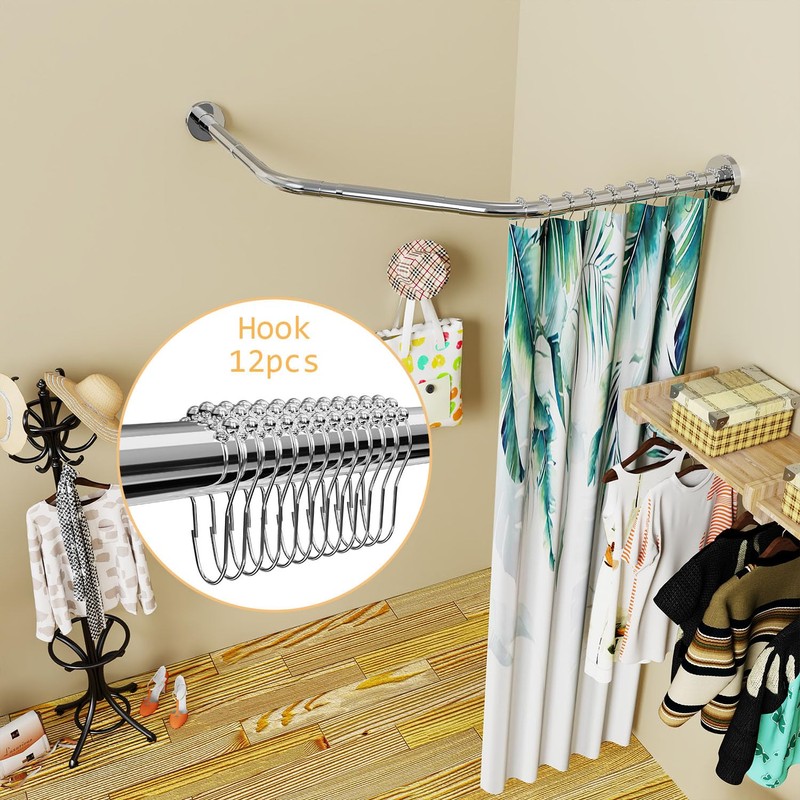 Sikaiqi Stretchable 304 Stainless Diamond Shaped Bathroom Bathtub Corner Shower