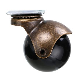 Skelang 4 Pcs Plate Castor Wheels, 40mm Furniture Castors, Antique Ball Castors for Furniture, Cabinet, Chair, Load Capacity 22.7kg Per Castor