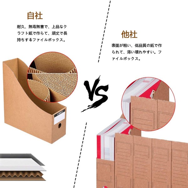 Panavage Magazine File Holder, Folder Holder, Magazine Organizer, Book Bins