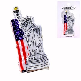 American Statue of Liberty Hair Clip, American Flag Claw Clip, Large Cellulose Acetate Non-Slip Claw Clip, Novelty Patriotic Decorative Hair Clip (Lady Liberty and the Flag)