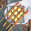 VEYLIN Barbecue Skewers,100pcs Bamboo Paddle Skewers Bamboo Sticks for BBQ