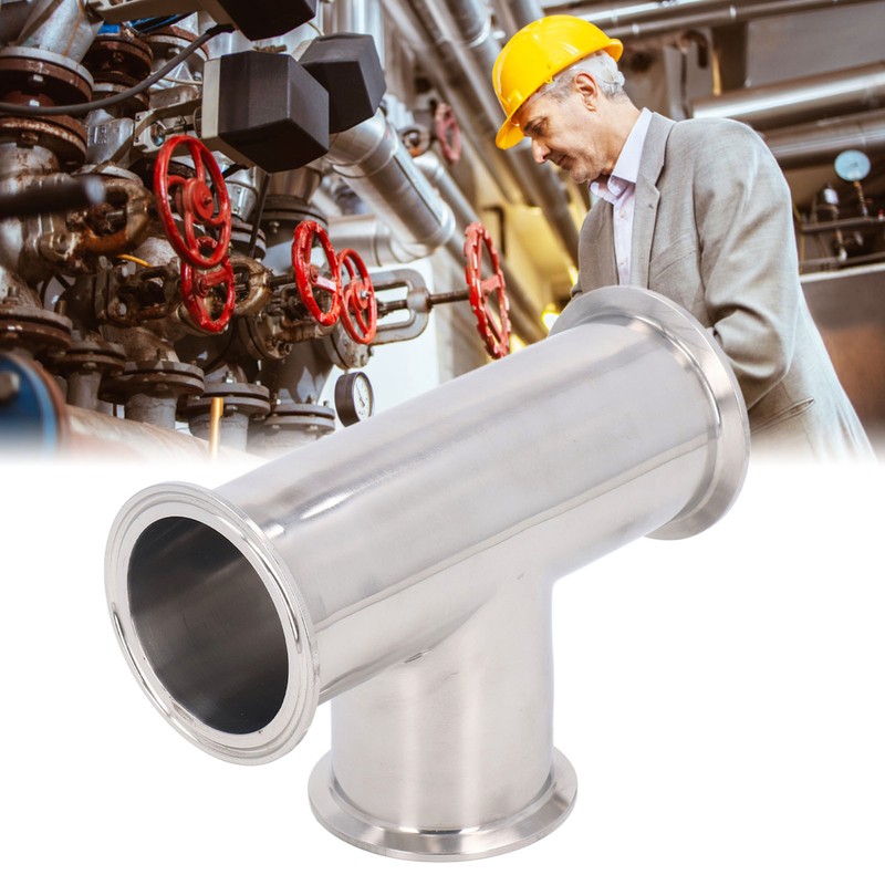 Triple Clamp Tee 3 Way 304 Stainless Steel Hose Pipe