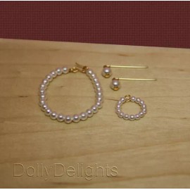 Revlon Made For Little Miss Revlon, MA Cissette Repro Necklace, Earrings & Bracelet Set