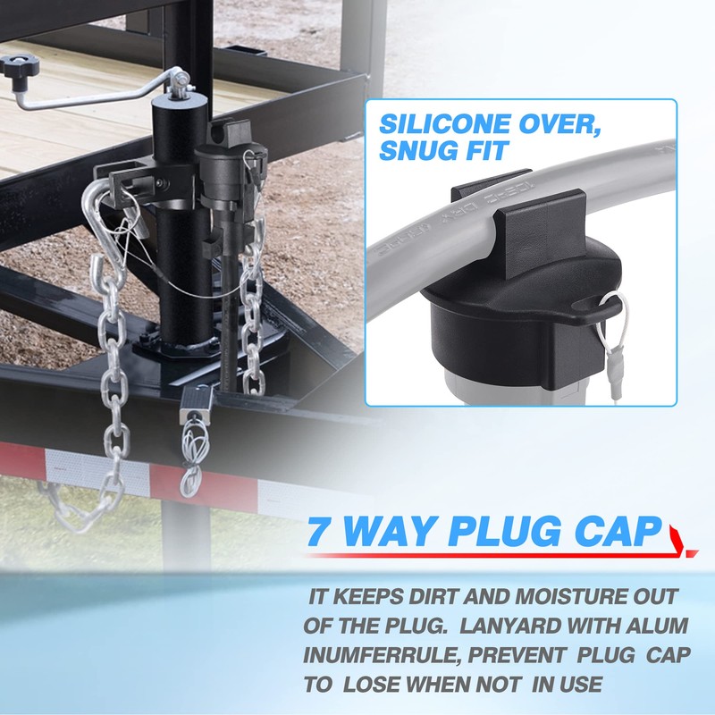 MICTUNING Heavy Duty Trailer Towing Organizer Powder Coating, Aluminum Chain