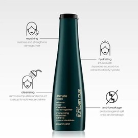 shu uemura art of hair Ultimate Reset Extreme Hair Repair Shampoo - Strengthens to Reduce Breakage and Split Ends, Deeply Conditions and Nourishes Dam