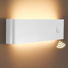 Kinberry Wall Lights with Motion Sensor, Up and Down Wall Sconces 3000k Warm White Wall Lighting Fixtures, Wall Lamp for Bedroom, Living Room,Stairs, Hallway, Pathway Corridor
