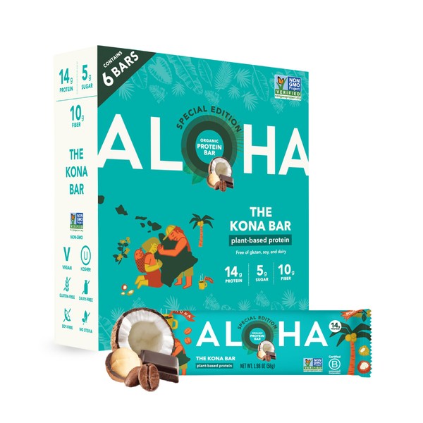 ALOHA ALOHA Organic Plant Based Protein Bars | The Kona