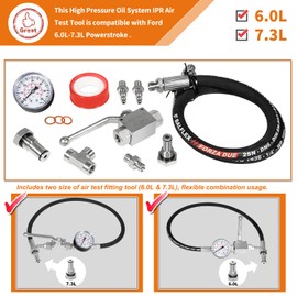 johntruck 6.0L Diesel High Pressure Oil System IPR Air Test Tool Kit Fit for Ford 6.0L-7.3L Powerstroke Diesel Engine