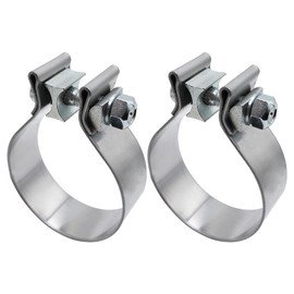 ROADFORMER 3.5 inch Exhaust Clamp – 3 1/2” Exhaust Clamps Narrow Band Muffler Clamp Stainless Steel for Exhaust Pipe, Muffler and Exhaust System Repair (2 Pack)