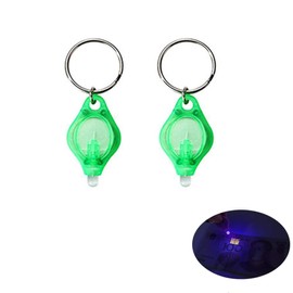 2/5 Pack Mini LED Flashlight UV Money Checker Keychain Key Ring Light Torch LED Money Detector Light, 7 Colors