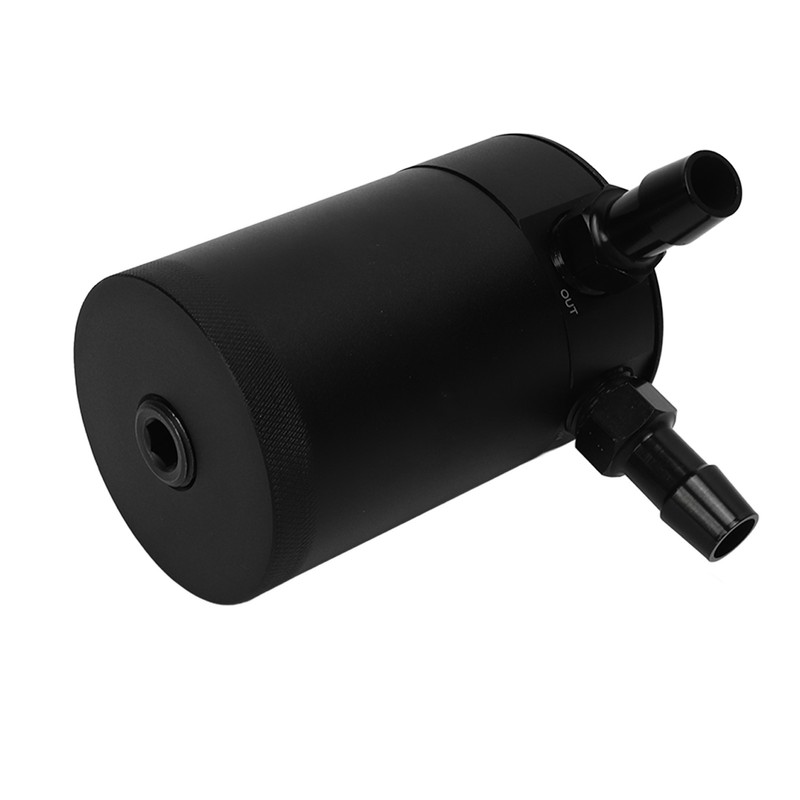 2 Port Oil Catch Can with Drain Valve 300ml Aluminum