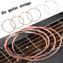 WKRTDY Steel Guitar Strings for Acoustic and Western Guitars - 6 String Set with Labelling - 6 x Steel Strings for Optimal Performance