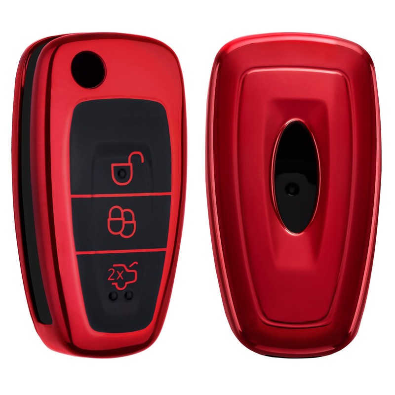 kwmobile Key Cover Compatible with Ford 3 Button Car Flip