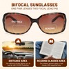 JiSoo Reading Sunglasses 1.25 Bifocal Sunglasses for Women, Retro Square