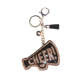 Popfizzy Cheer Keychain for Girls, Rhinestone Cheer Bag Charm, Cheerleader Gifts for Cheerleaders