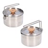 1000ml Camping Pot Stainless Steel Portable Outdoor Tea Coffee Pot