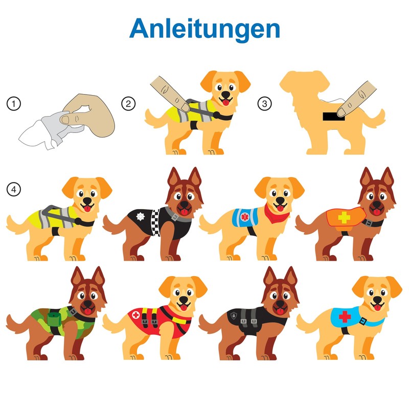 Baker Ross FN069 Service Dog Magnet Kits - 8 Pack