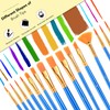 AROIC Acrylic Paint Brush Set, 240 pcs/ 16 PackNylon Hair