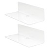 2Pcs Clear Floating Shelf Acrylic Fine Surface Delicate Modern Transparent