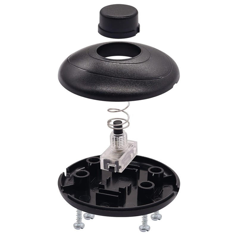 weideer 2Pcs Floor Foot Switch Round Inline Foot Pedal Lamp
